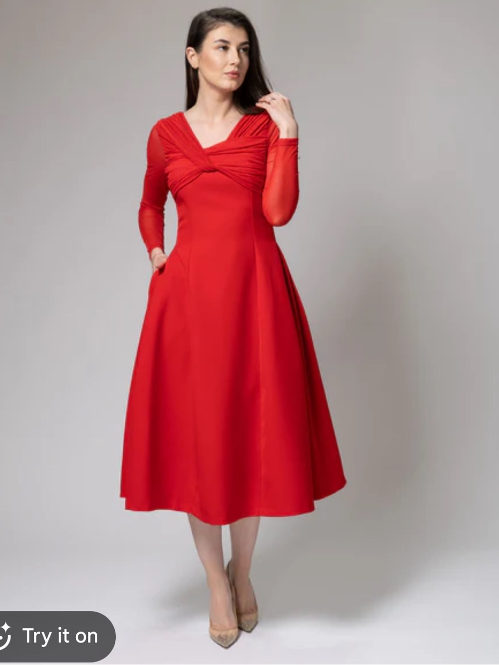 Atrin red cocktail wedding dress Small
